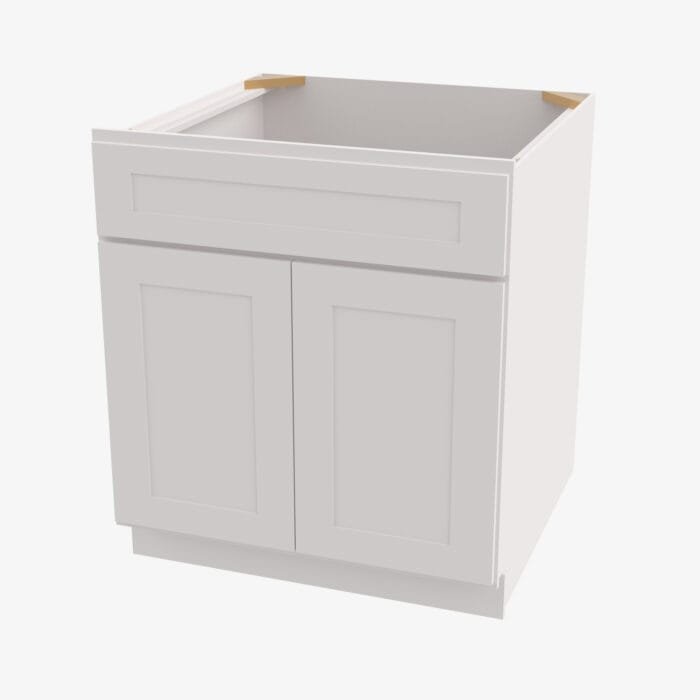 AW-SB36B Double Door 36 Inch Sink Base Cabinet | Ice White Shaker