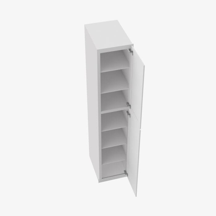 TW-WP1896 Double Door 18 Inch Tall Wall Pantry Cabinet | Uptown White