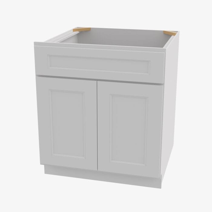 TW-S2421B-34-1/2 Double Door 24 Inch Sink Base Vanity with Drawers | Uptown White