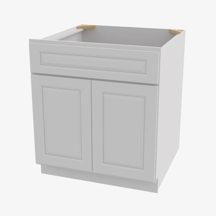 GW-SB27B Double Door 27 Inch Sink Base Cabinet | Gramercy White