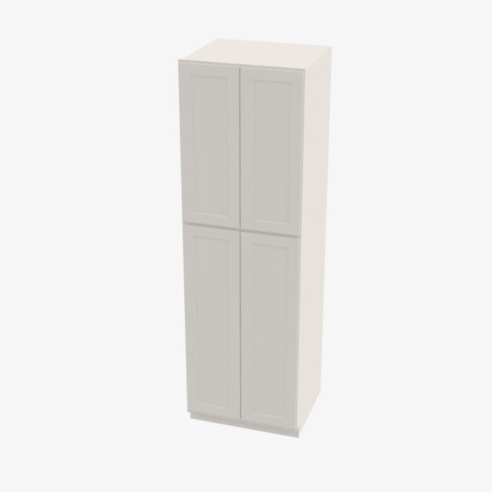 TQ-WP2484B Four Door 24 Inch Tall Wall Pantry Cabinet with Butt Doors | Townplace Crema