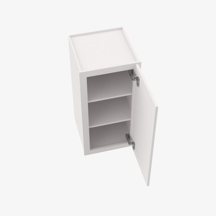 AW-W1512 Single Door 15 Inch Wall Cabinet | Ice White Shaker