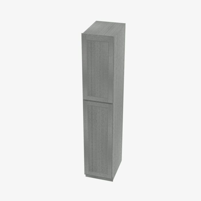 TG-WP1590 Double Door 15 Inch Tall Wall Pantry Cabinet | Midtown Grey