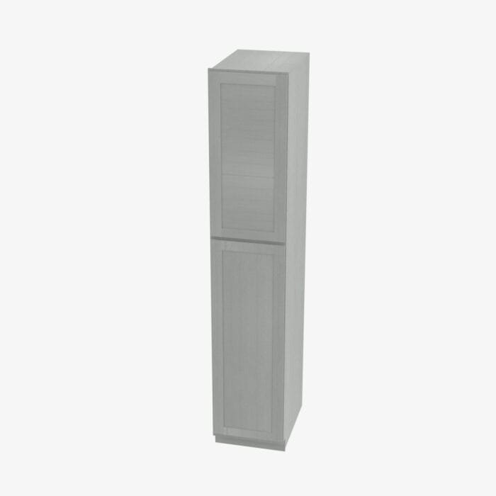 AN-WP1890 Double Door 18 Inch Tall Wall Pantry Cabinet | Nova Light Grey Shaker