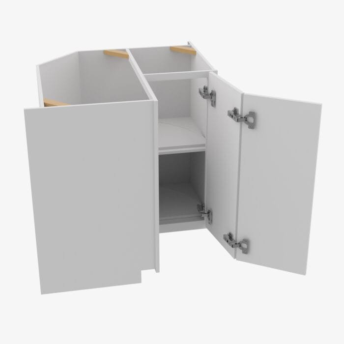 TW-LS3612S EZR3612 Single Door 36 Inch Easy EZ Reach Lazy Susan Base Corner Cabinet | Uptown White