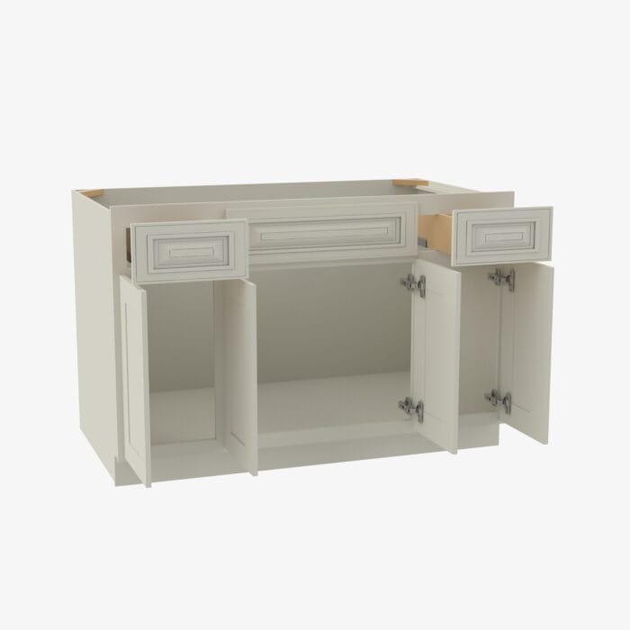 SL-S4821B12D-34-1/2 Double Door 48 Inch Sink Base Combo Vanity with Drawers | Signature Pearl