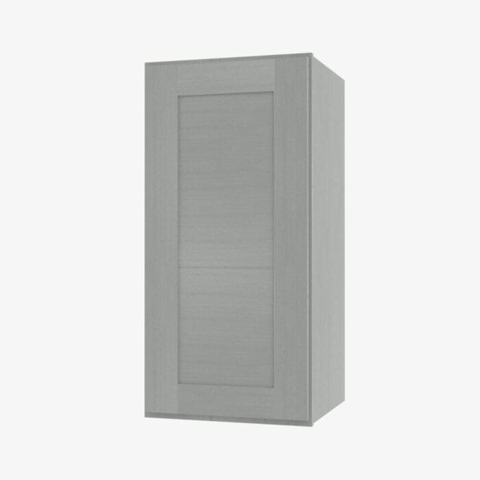 AN-W1236 Single Door 12 Inch Wall Cabinet | Nova Light Grey Shaker