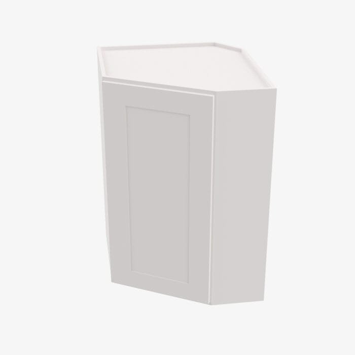 AW-WDC2436 Single Door 24 Inch Wall Diagonal Corner Cabinet | Ice White Shaker