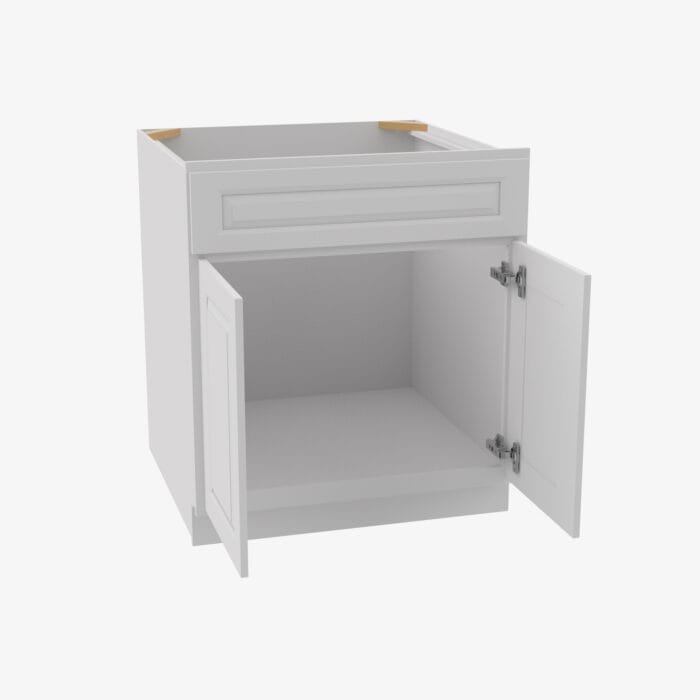 GW-SB24 Double Door 24 Inch Sink Base Cabinet | Gramercy White