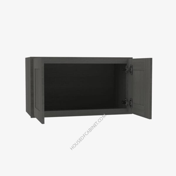 AG-W362424B Double Door 36 Inch Wall Refrigerator Cabinet | Greystone Shaker