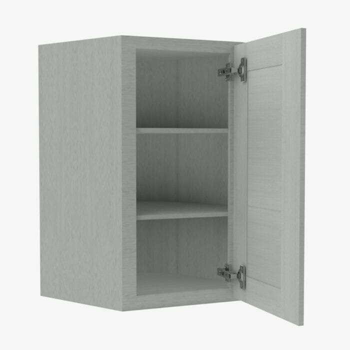 AN-WDC2442 Single Door 24 Inch Wall Diagonal Corner Cabinet | Nova Light Grey Shaker