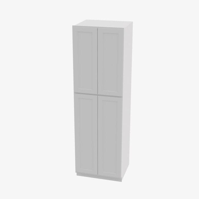 TW-WP3096B Four Door 30 Inch Tall Wall Pantry Cabinet with Butt Doors | Uptown White