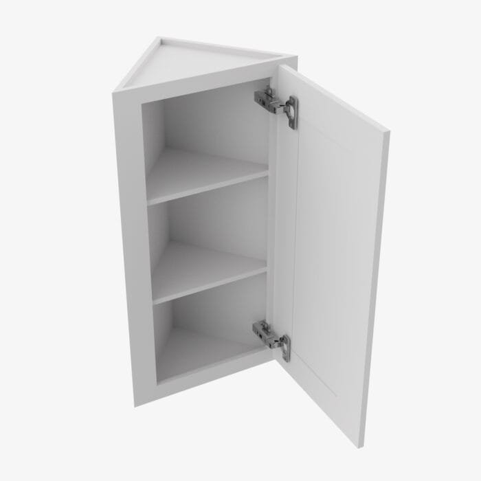 GW-AW30 Single Door 30 Inch Wall Angle Corner Cabinet | Gramercy White