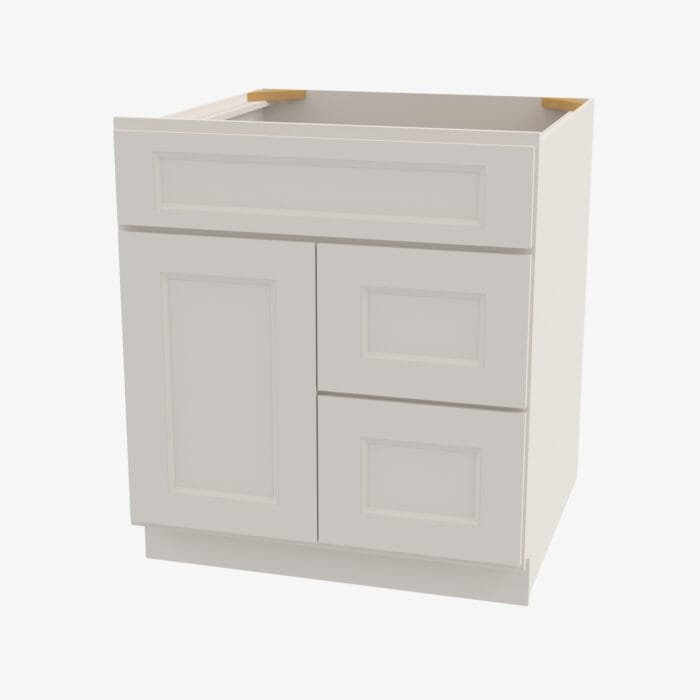 TQ-S3021DR-34-1/2 Single Door 30 Inch Combo Vanity with Right Drawer | Townplace Crema