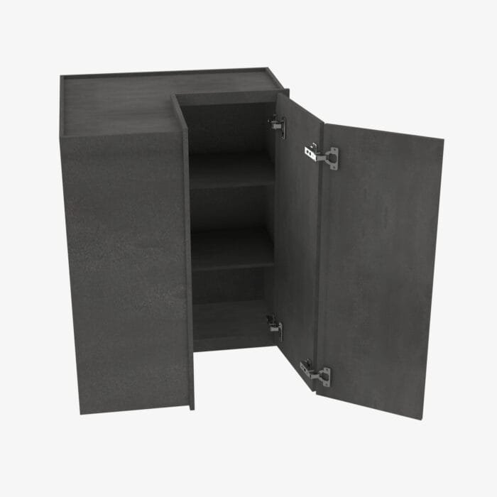 TS-WSQ2442 24 Inch Easy Reach Wall Corner Cabinet | Townsquare Grey