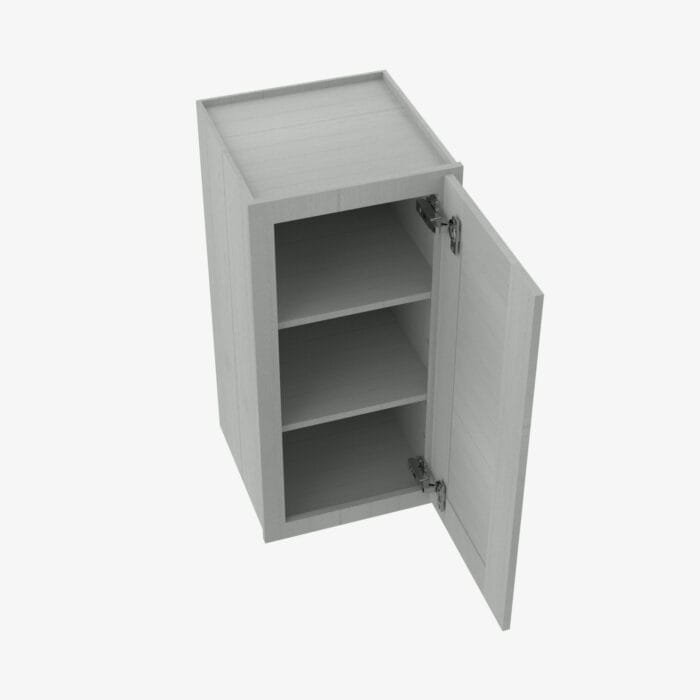 AN-W1236 Single Door 12 Inch Wall Cabinet | Nova Light Grey Shaker