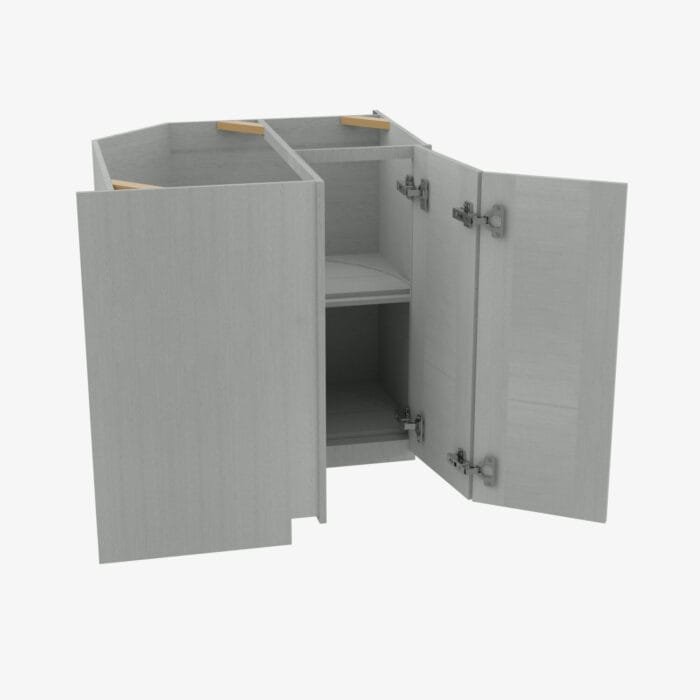 AN-LS3612S EZR3612 Single Door 36 Inch Easy EZ Reach Lazy Susan Base Corner Cabinet | Nova Light Grey Shaker