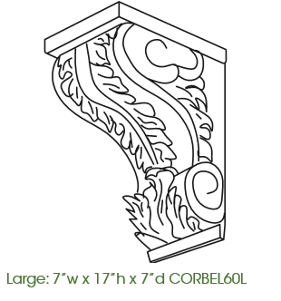 SL-CORBEL60L Decorative Large Corbell | TSG Forevermark Signature Pearl