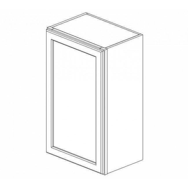 TW-W2142 Single Door 21 Inch Wall Cabinet | Uptown White