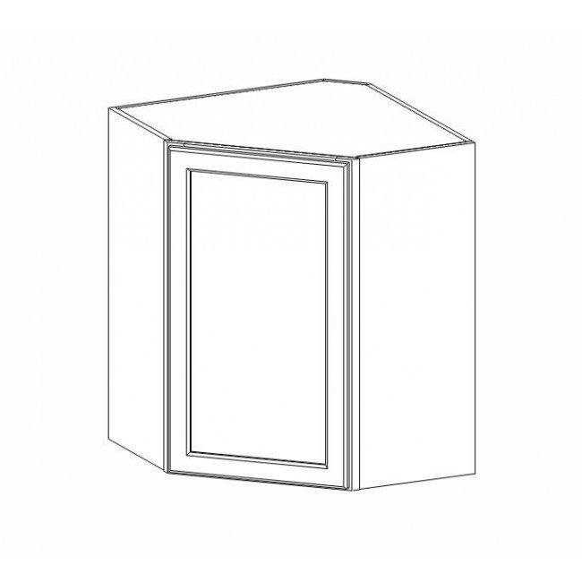 AN-WDC2430 Single Door 24 Inch Wall Diagonal Corner Cabinet | Nova Light Grey Shaker