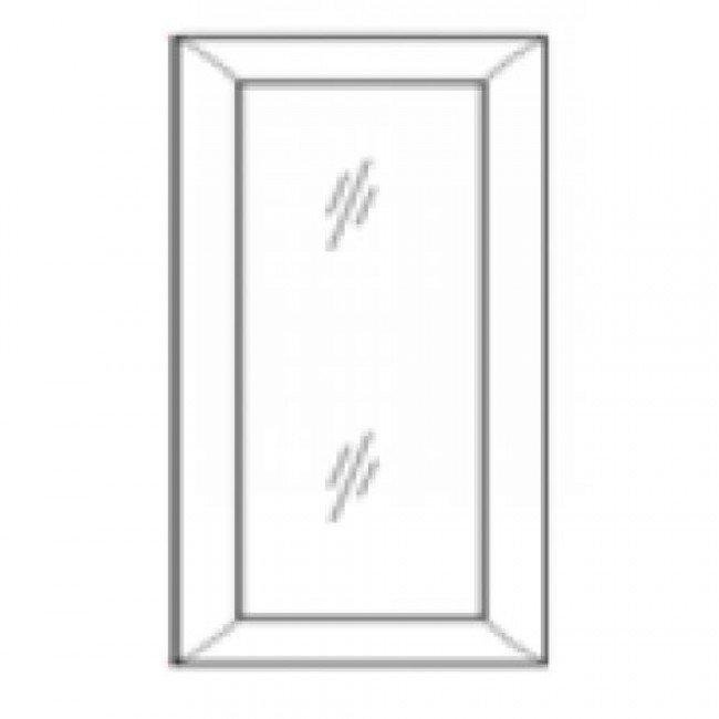 AB-WDC2430GD Wall Glass Door with No Mullion and with Clear Glass | TSG Forevermark Lait Grey Shaker