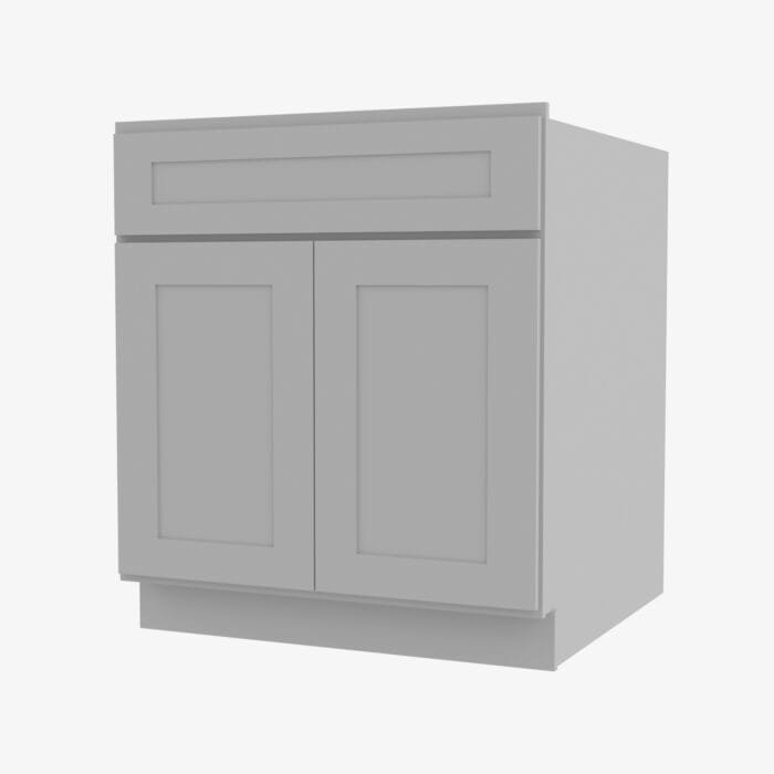 AB-S3021B-34-1/2 Double Door 30 Inch Sink Base Vanity with Drawers | Lait Grey Shaker