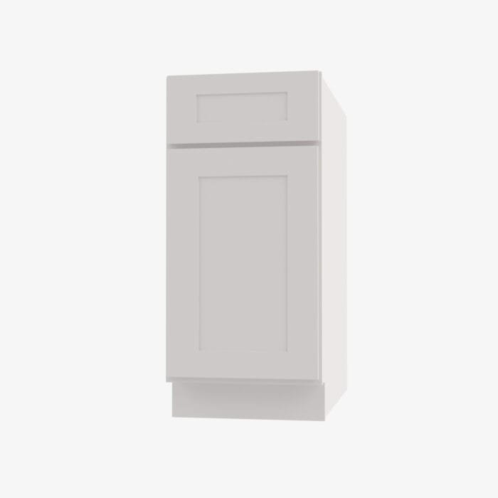 AW-B15 Single Door 15 Inch Base Cabinet | Ice White Shaker