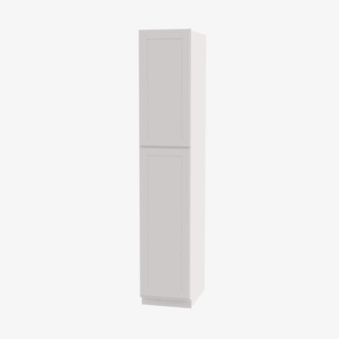 AW-WP1584 Double Door 15 Inch Tall Wall Pantry Cabinet | Ice White Shaker