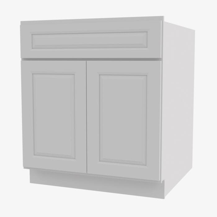 GW-B27B Double Door 27 Inch Base Cabinet | Gramercy White