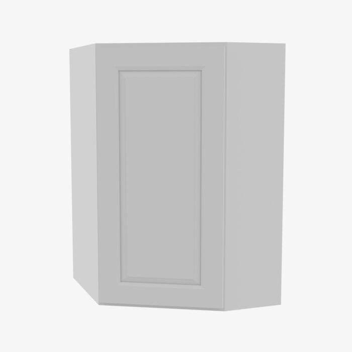 GW-WDC2430 Single Door 24 Inch Wall Diagonal Corner Cabinet | Gramercy White