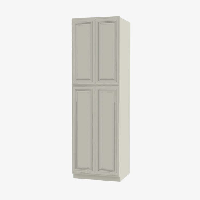 SL-WP2496B Four Door 24 Inch Tall Wall Pantry Cabinet with Butt Doors | Signature Pearl