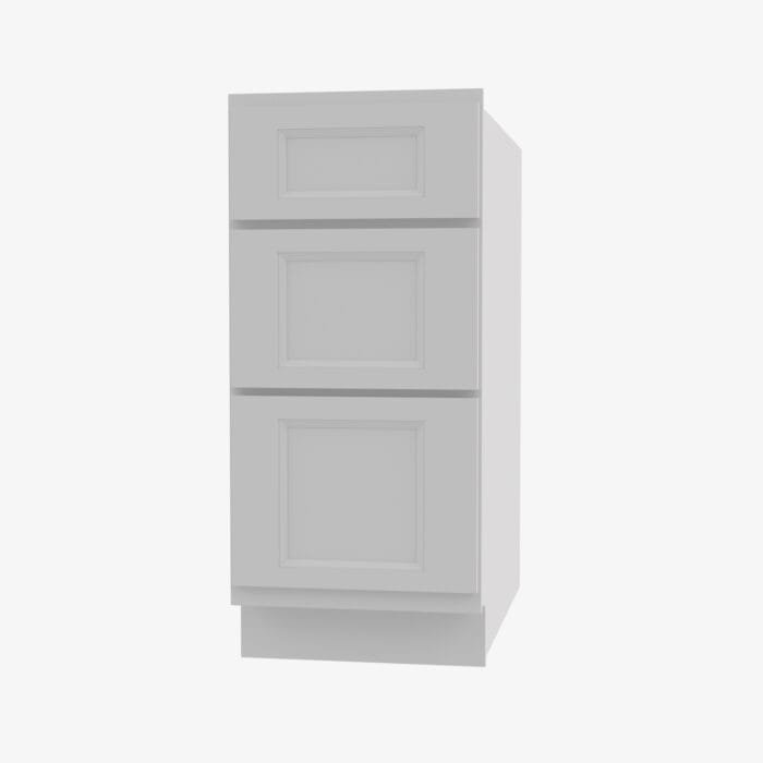TW-DB15 3 15 Inch 3 Drawer Pack Base Cabinet | Uptown White