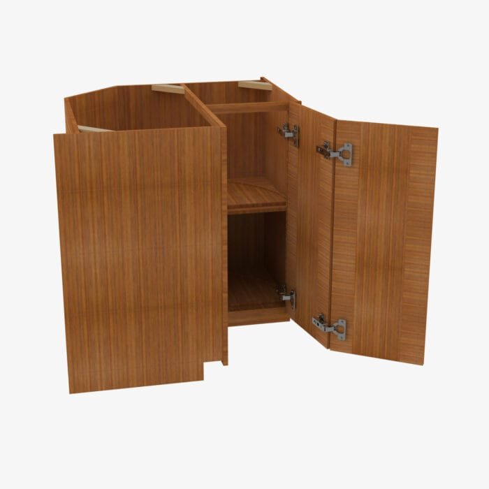 PR-LS3612S (EZR3612) Single Door 36 Inch Easy (EZ) Reach Lazy Susan Base Corner Cabinet | Petit Brown