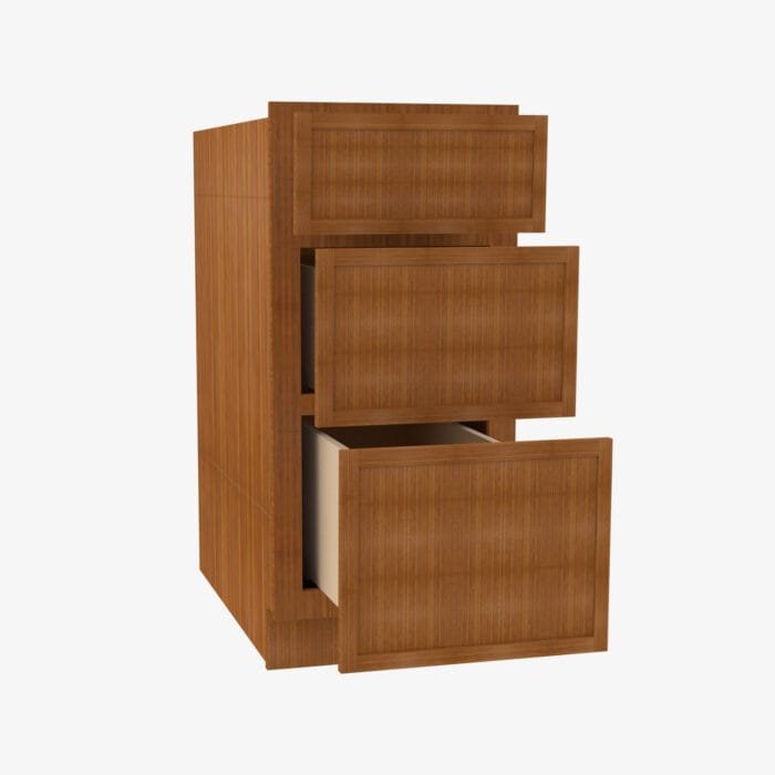 PR-DB24(3) 24 Inch 3 Drawer Pack Base Cabinet | Petit Brown